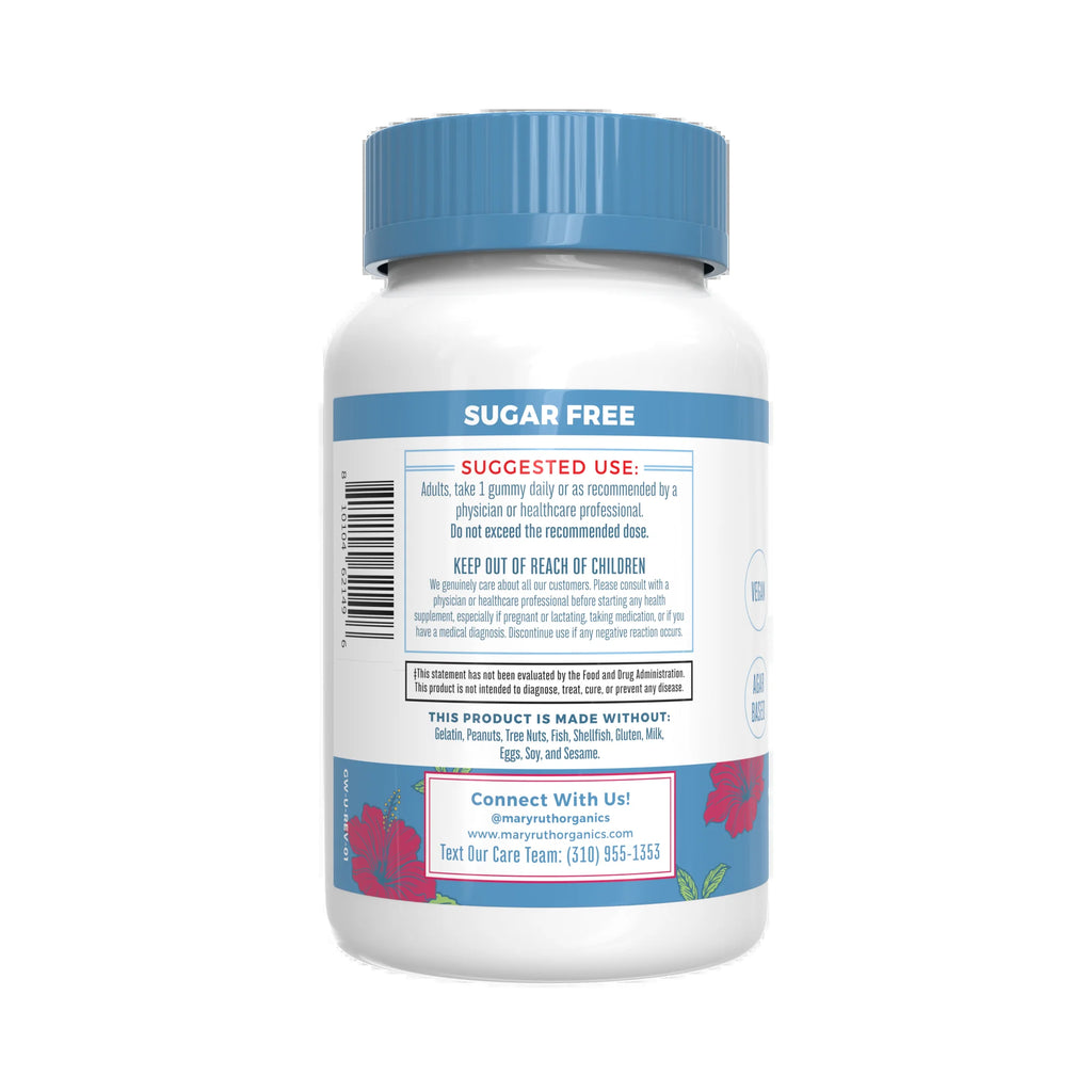 Adult Magnesium Calm Gummies for Bone and Joint Health, Mineral Supplements, Hibiscus, 30 Count